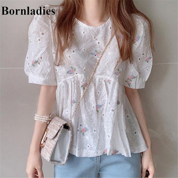 women's blouses & shirts embroidery floral crochet shirt 2022 summer korean style elegant white women puff sleeve loose
women's blouses & shirts embroidery floral crochet shirt 2022 summer korean style elegant white women puff sleeve loose