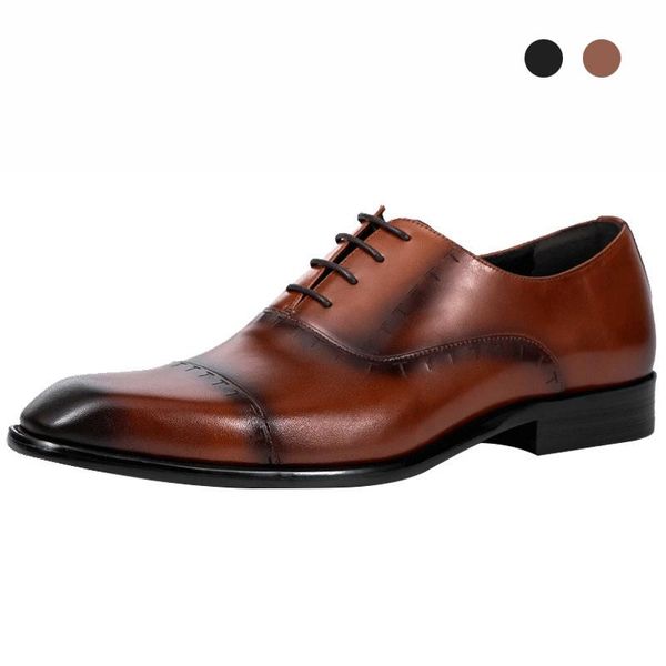 dress shoes oxford bridegroom office men solid color genuine leather original casual business designer, Black
dress shoes oxford bridegroom office men solid color genuine leather original casual business designer, Black