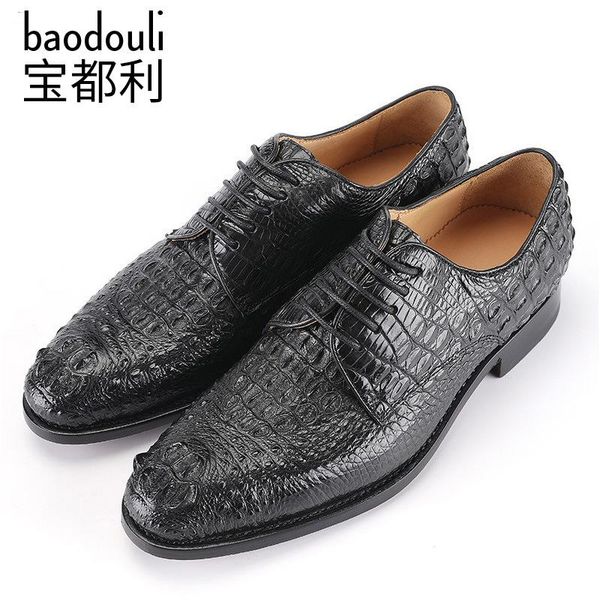 the 2021 crocodile leather shoes, shoes business suit with a men's dress, Black 
the 2021 crocodile leather shoes, shoes business suit with a men's dress, Black