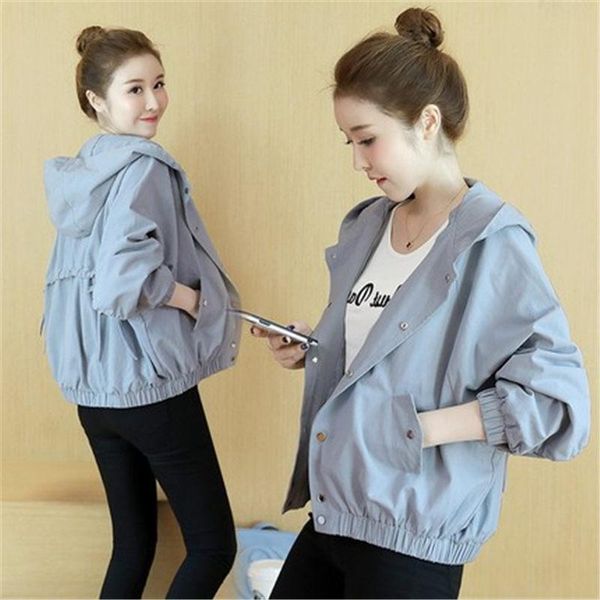 women's trench coats 2021 spring autumn short coat women thin section loose bf cardigan harajuku wind windbreaker female outerwear n925, Tan;black
women's trench coats 2021 spring autumn short coat women thin section loose bf cardigan harajuku wind windbreaker female outerwear n925, Tan;black