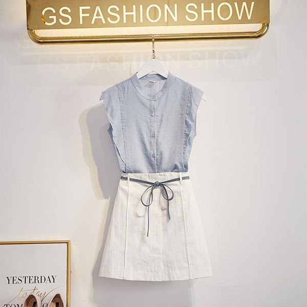 summer fashion women's sleeveless shirts + bow skirts two-piece sets girls suits a1228 two piece pants, White
summer fashion women's sleeveless shirts + bow skirts two-piece sets girls suits a1228 two piece pants, White