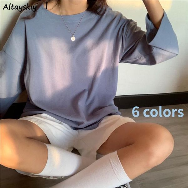 women's t-shirt t-shirts women loose minimalist solid all-match students leisure daily 6 colors soft ulzzang classic spring ins, White
women's t-shirt t-shirts women loose minimalist solid all-match students leisure daily 6 colors soft ulzzang classic spring ins, White