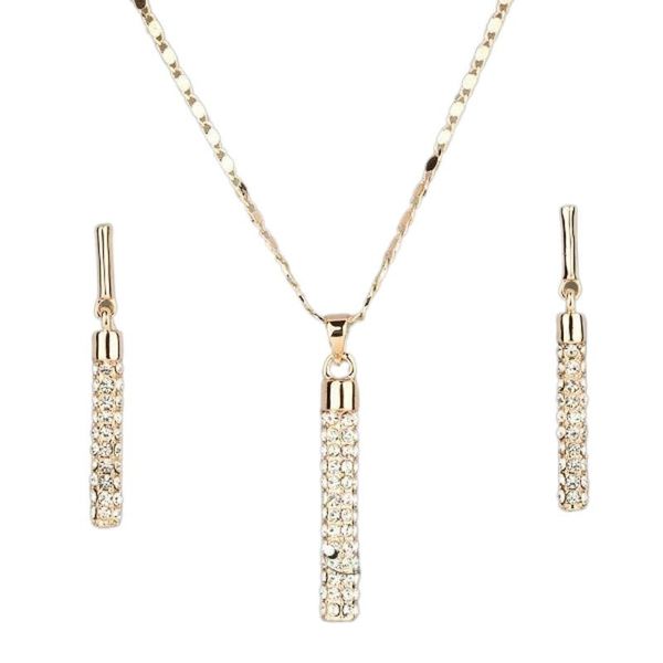 earrings & necklace liwo european american creative diamond cylindrical stick and set accessories jewelry sets for women, Silver
earrings & necklace liwo european american creative diamond cylindrical stick and set accessories jewelry sets for women, Silver