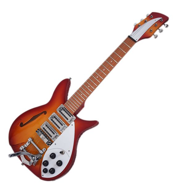 factory outlet-6 strings cherry sunburst electric guitar with small tremolo,short scale length
factory outlet-6 strings cherry sunburst electric guitar with small tremolo,short scale length