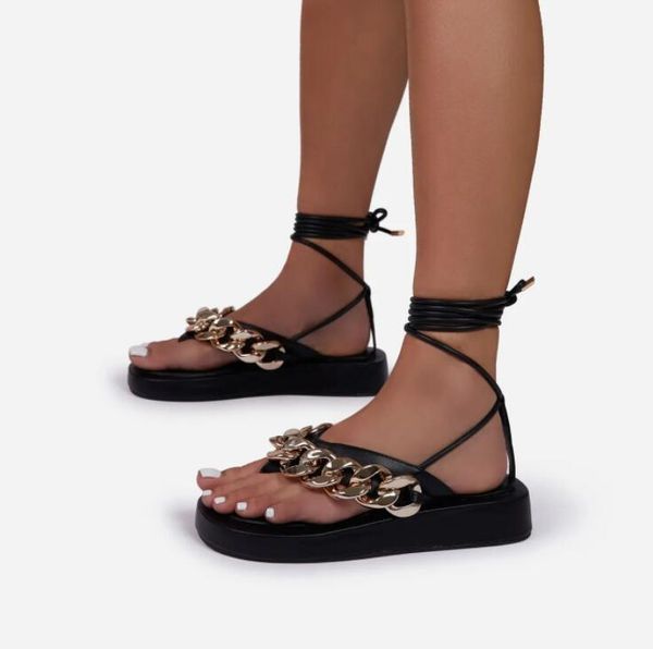 spring /summer women metal chain anklet strap sandals large size roman slippers thick-soled mid-heel muffin flip-flops, Black
spring /summer women metal chain anklet strap sandals large size roman slippers thick-soled mid-heel muffin flip-flops, Black