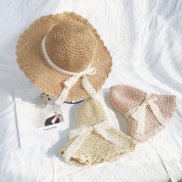 straw hat female summer sweet lace bow sun holiday big brim foldable beach parent-child bucket wide hats, Blue;gray
straw hat female summer sweet lace bow sun holiday big brim foldable beach parent-child bucket wide hats, Blue;gray