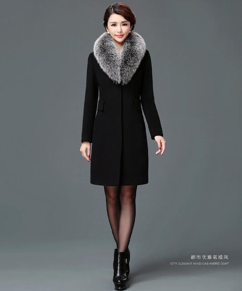 women's wool & blends winter luxury long black coat with fur collar office elegant outerwear korean streetwear warm clothing windbreake
women's wool & blends winter luxury long black coat with fur collar office elegant outerwear korean streetwear warm clothing windbreake