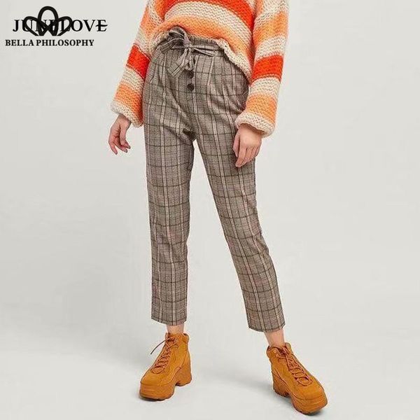 women's pants & capris spring plaid long sashes female loose harem casual belt elastic lady high waist bottoms 2021, Black;white
women's pants & capris spring plaid long sashes female loose harem casual belt elastic lady high waist bottoms 2021, Black;white