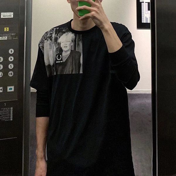 men and women cotton raf 19fw simons punk metal subculture portrait printed round neck loose short sleeve t-shirts, White;black
men and women cotton raf 19fw simons punk metal subculture portrait printed round neck loose short sleeve t-shirts, White;black