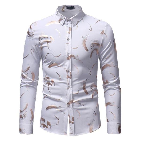 men's casual shirts mens button down dress chemise homme 2021 fashion shiny white floral printed long sleeve shirt men business, White;black
men's casual shirts mens button down dress chemise homme 2021 fashion shiny white floral printed long sleeve shirt men business, White;black