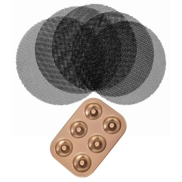 round heat resistant non stick -approved bbq grill mesh mat set of 5 with 6 holes cupcake pan baking & pastry tools
round heat resistant non stick -approved bbq grill mesh mat set of 5 with 6 holes cupcake pan baking & pastry tools
