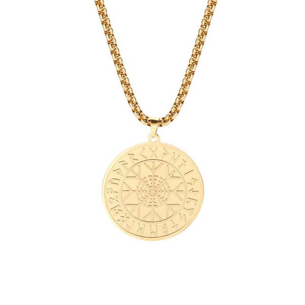 pendant necklaces vintage gold colour compass viking runes odin symbol norse runic talisman stainless steel necklace fashion jewelry, Silver
pendant necklaces vintage gold colour compass viking runes odin symbol norse runic talisman stainless steel necklace fashion jewelry, Silver