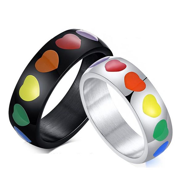 wedding rings unique design stacking colorful enamel heart couple for women men titanium steel rainbow jewelry gift, Slivery;golden
wedding rings unique design stacking colorful enamel heart couple for women men titanium steel rainbow jewelry gift, Slivery;golden