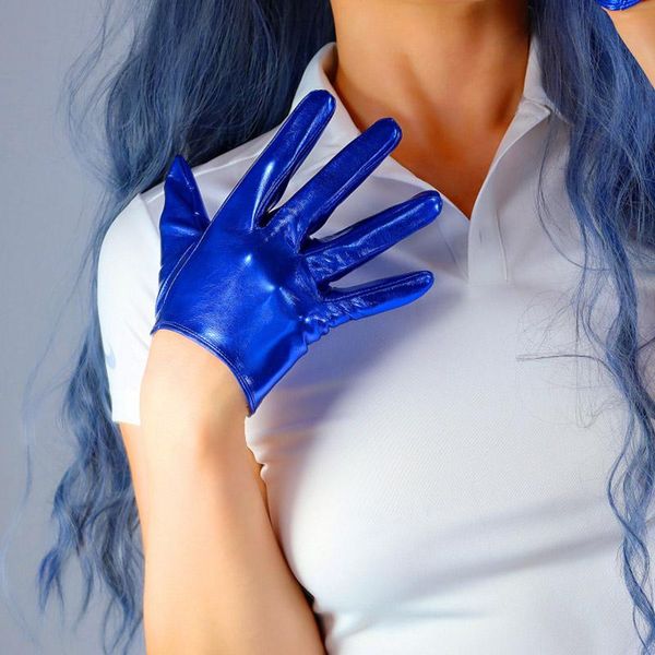 five fingers gloves latex short faux shine patent leather 6" 16cm royal cobalt classic blue women wpu265, Blue;gray
five fingers gloves latex short faux shine patent leather 6" 16cm royal cobalt classic blue women wpu265, Blue;gray