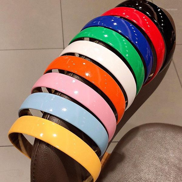 women girls cute colorful pu cover glossy simple hairbands sweet hair holder ornament headband fashion accessories1
women girls cute colorful pu cover glossy simple hairbands sweet hair holder ornament headband fashion accessories1
