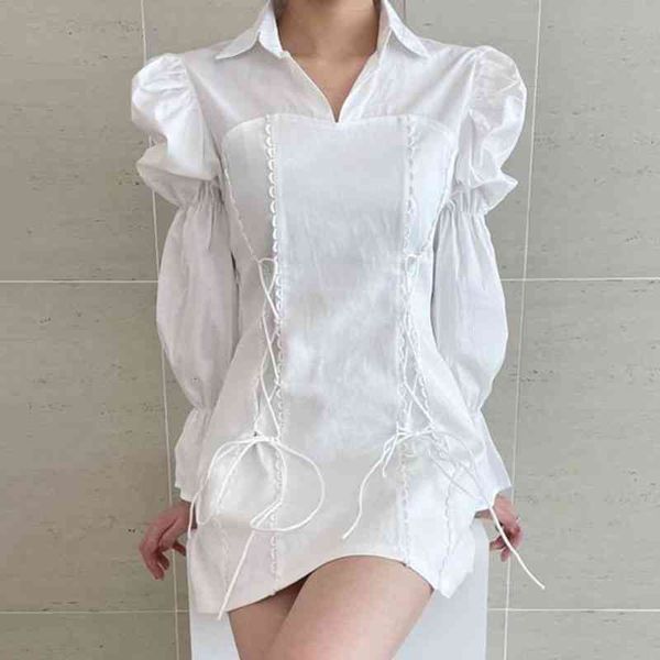 chic female dress korean early spring ins lapel shirring stitching fake two pieces puff sleeves a-line dresses tide, Black;gray
chic female dress korean early spring ins lapel shirring stitching fake two pieces puff sleeves a-line dresses tide, Black;gray