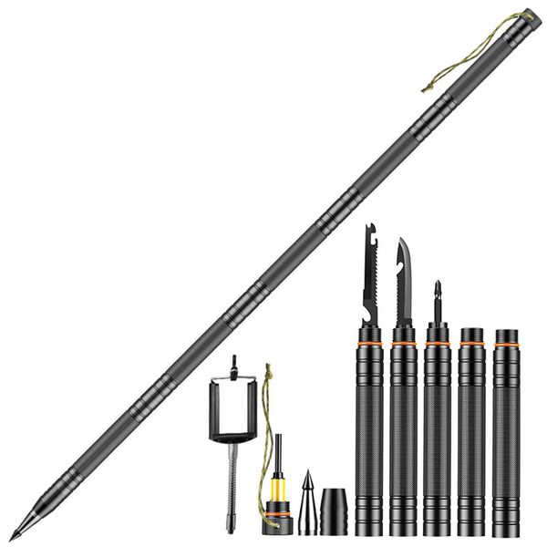 1.3kg multifunctional trekking poles, folding outdoor tools, portable tableware hiking and self-defense tactics to survive.
1.3kg multifunctional trekking poles, folding outdoor tools, portable tableware hiking and self-defense tactics to survive.