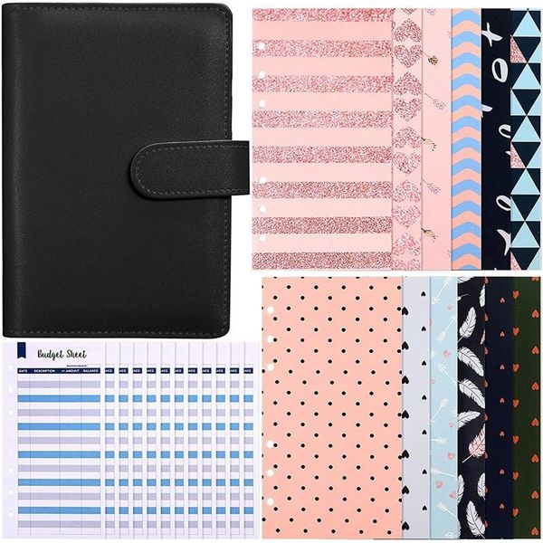 leather notebook binder 12 piece budget envelopes cash planner organizer pieces 6 holes expense sheets gift wrap
leather notebook binder 12 piece budget envelopes cash planner organizer pieces 6 holes expense sheets gift wrap