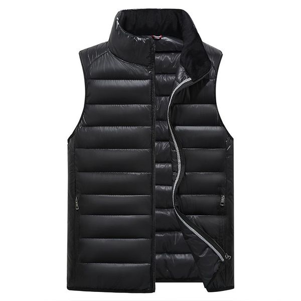 men's vests nice men sleeveless vest homme winter voguecoats male cotton-padded warm stand collar waistcoat -5xl, Black;white 
men's vests nice men sleeveless vest homme winter voguecoats male cotton-padded warm stand collar waistcoat -5xl, Black;white
