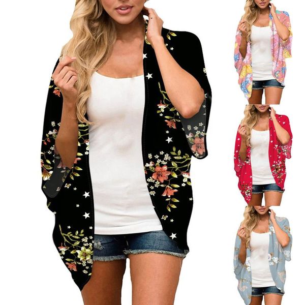 women's swimwear summer beach dress women middle sleeve print chiffon cardigan loose easy femme maillot de bain, White;black
women's swimwear summer beach dress women middle sleeve print chiffon cardigan loose easy femme maillot de bain, White;black