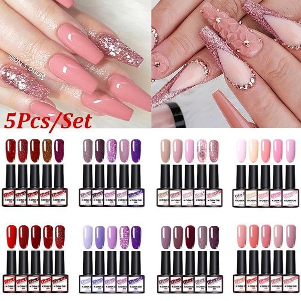 nail gel polish set 5pcs hybrid varnish soak off uv led semi permanent all for manicures art kit1, Red;pink
nail gel polish set 5pcs hybrid varnish soak off uv led semi permanent all for manicures art kit1, Red;pink