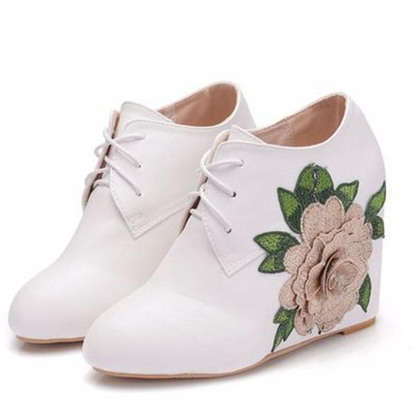 boots large white wedges with lace-up ankle lace up spring and autumn single flower bridal wedding shoes, Black
boots large white wedges with lace-up ankle lace up spring and autumn single flower bridal wedding shoes, Black