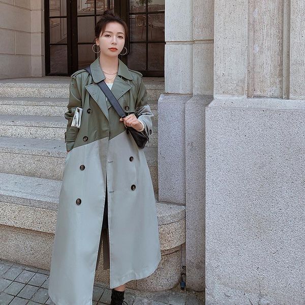 women's trench coats korean spring autumn large loose contrast color thin windbreaker patchwork oversize coat for women vintage, Tan;black
women's trench coats korean spring autumn large loose contrast color thin windbreaker patchwork oversize coat for women vintage, Tan;black