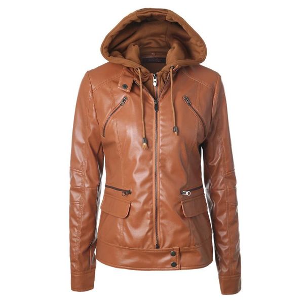 women's jackets autumn winter jacket women nice casual solid female coats hooded leather manteau femme hiver, Black;brown
women's jackets autumn winter jacket women nice casual solid female coats hooded leather manteau femme hiver, Black;brown