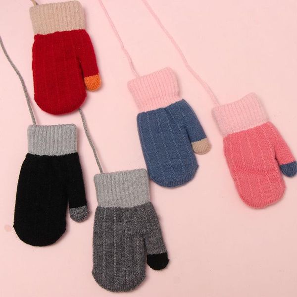 children's mittens rope anti-lost boys girls kids accessories warm winter full finger knitting thick velvet baby gloves, White
children's mittens rope anti-lost boys girls kids accessories warm winter full finger knitting thick velvet baby gloves, White