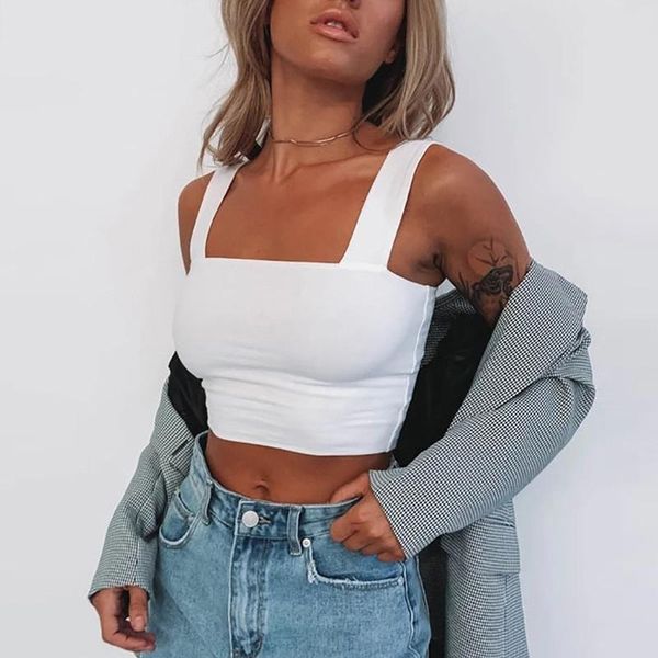 women tank square neck sleeveless summer crop white black casual basic t shirt off shoulder cami backless women's tanks & cami
women tank square neck sleeveless summer crop white black casual basic t shirt off shoulder cami backless women's tanks & cami