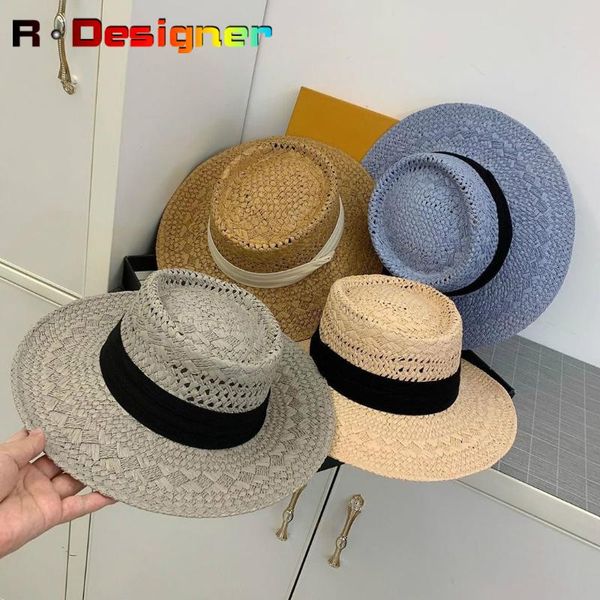 wide brim hats summer korean version of ins big brimmed hat panama paper straw bandage flat female wild sun, Blue;gray
wide brim hats summer korean version of ins big brimmed hat panama paper straw bandage flat female wild sun, Blue;gray