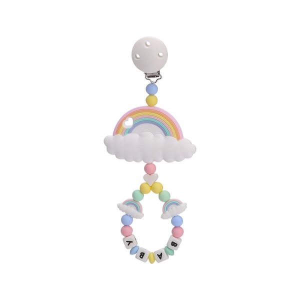 pacifiers# 1pcs bite baby silicone pacifier chains rainbow clouds cartoon teething chain teether soother chew dummy clip nipple holder
pacifiers# 1pcs bite baby silicone pacifier chains rainbow clouds cartoon teething chain teether soother chew dummy clip nipple holder