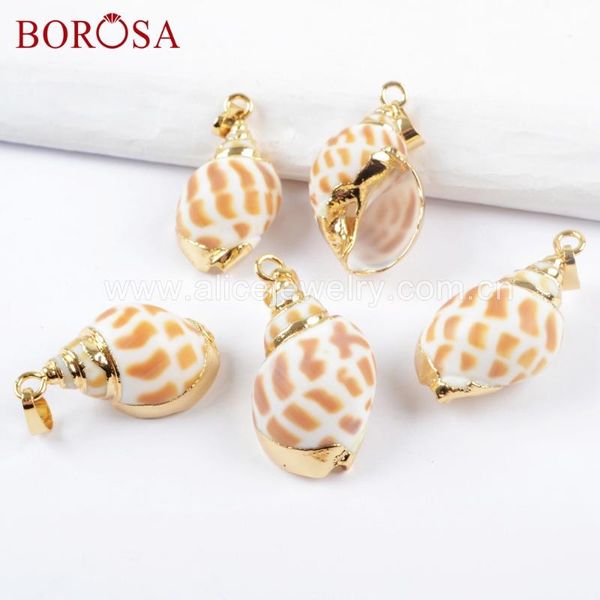 pendants borosa design 10/20pcs gold color trim natural conch shell pendant beads for necklace jewelry g1658, Black
pendants borosa design 10/20pcs gold color trim natural conch shell pendant beads for necklace jewelry g1658, Black