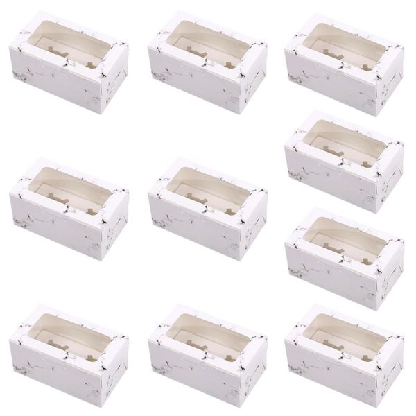 gift wrap 10pcs marbling cupcake boxes with inserts windowed muffin holder dessert containers (2 cavities)
gift wrap 10pcs marbling cupcake boxes with inserts windowed muffin holder dessert containers (2 cavities)