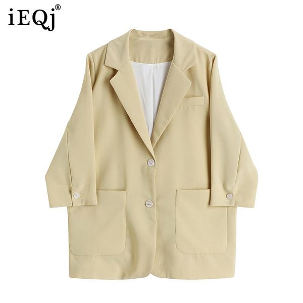 women's suits & blazers ieqj women korean style loose casual suit simple thin outer jacket blazer lapel long sleeve fashion autumn 2021, White;black
women's suits & blazers ieqj women korean style loose casual suit simple thin outer jacket blazer lapel long sleeve fashion autumn 2021, White;black