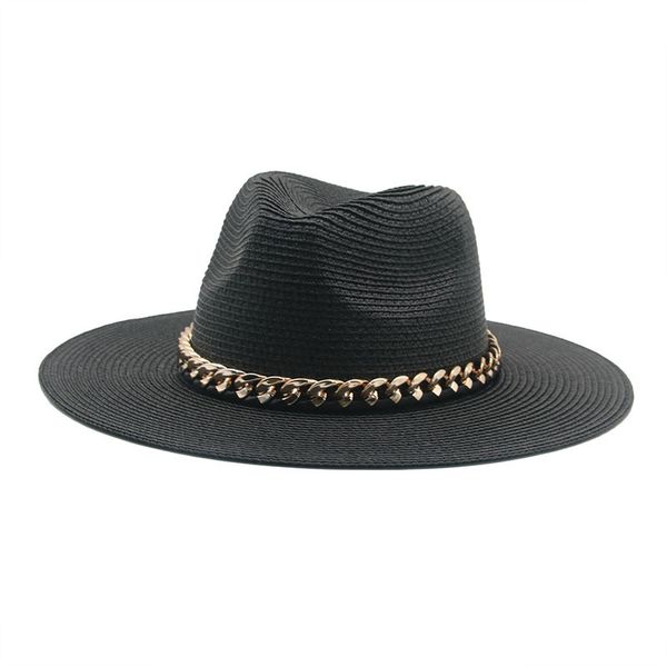 2021 women wide brim khaki black men caps panama band belt chain straw outdoor summer sun beach hats gorras para mujer, Blue;gray
2021 women wide brim khaki black men caps panama band belt chain straw outdoor summer sun beach hats gorras para mujer, Blue;gray