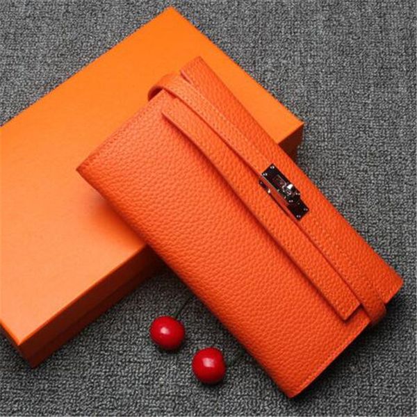 2021 new arrival women fashion temperament proce wallets first layer cowhide leather card holders leisure lock wallet long purse, Red;black
2021 new arrival women fashion temperament proce wallets first layer cowhide leather card holders leisure lock wallet long purse, Red;black