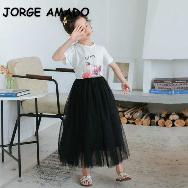 summer teenagers girls 2-pcs sets white cartoon pig t-shirts puff blouses mesh long skirt kids cute style clothes e1001 210610
summer teenagers girls 2-pcs sets white cartoon pig t-shirts puff blouses mesh long skirt kids cute style clothes e1001 210610