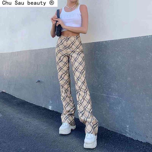 women pants drape slim high waist plaid stretch straight leg pants streetwear casual trousers pantalones de mujer 210514, Black;white
women pants drape slim high waist plaid stretch straight leg pants streetwear casual trousers pantalones de mujer 210514, Black;white
