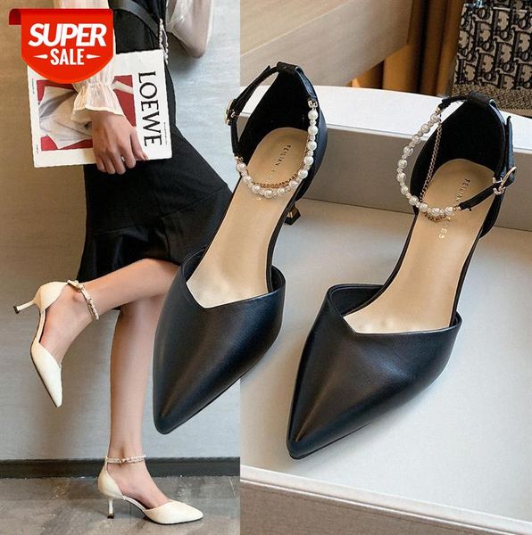 layer cowhide high-heel half-pack sandals women pointed toe buckle women's shoes #br2r, Black
layer cowhide high-heel half-pack sandals women pointed toe buckle women's shoes #br2r, Black
