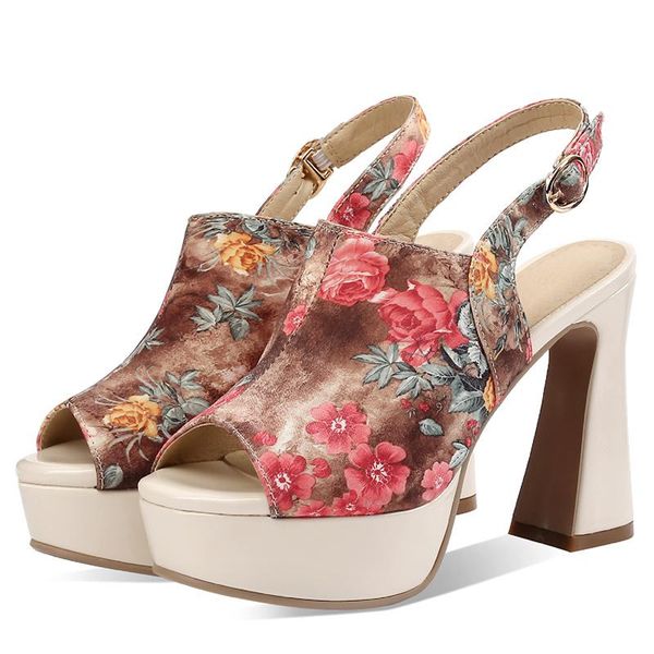 sandals flower print women's summer shoes platform fashion ankle straps silk high heels gladiator ladies party, Black
sandals flower print women's summer shoes platform fashion ankle straps silk high heels gladiator ladies party, Black