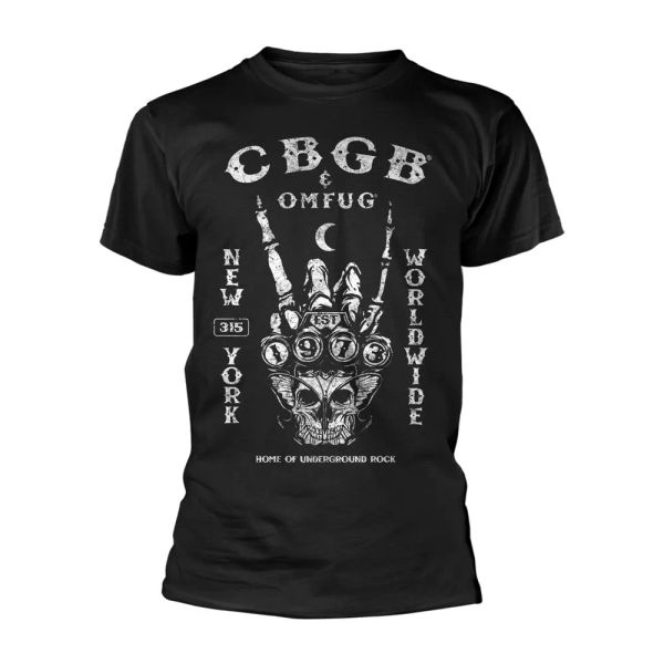 cbgb is. 1973 official t-shirt men unisex, White;black