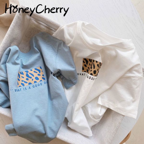 children leopard t-shirts summer round neck short sleeve solid color leopard print short-sleeved t-shirt 210515, Blue
children leopard t-shirts summer round neck short sleeve solid color leopard print short-sleeved t-shirt 210515, Blue