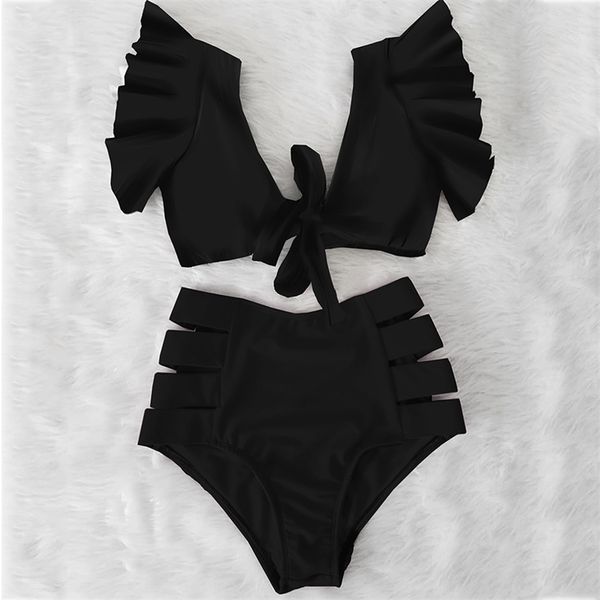 bikinis double shoulder ruffle bikini set high waist swimwear women swimsuit v-neck bathing suit beach wear swim 210630, White;black
bikinis double shoulder ruffle bikini set high waist swimwear women swimsuit v-neck bathing suit beach wear swim 210630, White;black