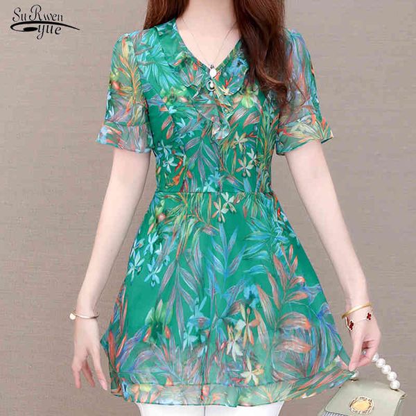 summer large size chiffon women blouse office casual long shirts short sleeve ladies clothing blusas 9981 210508, White
summer large size chiffon women blouse office casual long shirts short sleeve ladies clothing blusas 9981 210508, White