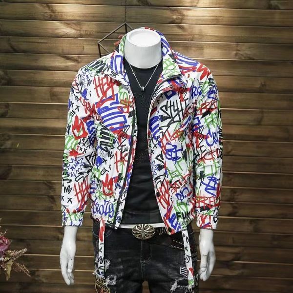 new jacket for men fashion graffiti print man jackets casual street outerdoor wearing jacket coat spring autumn men clothing, Black;brown
new jacket for men fashion graffiti print man jackets casual street outerdoor wearing jacket coat spring autumn men clothing, Black;brown
