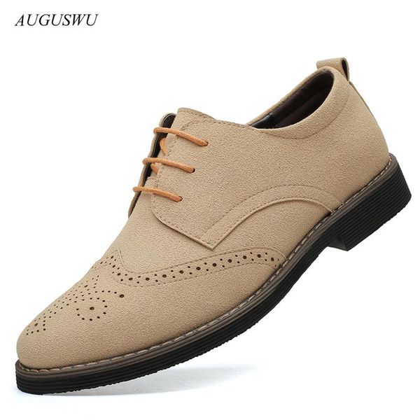 men dress shoes gentleman suede leather business paty wedding oxfords formal, Black