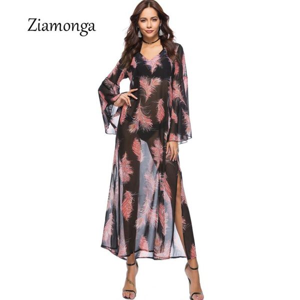 casual dresses ziamonga flare sleeve boho floral print chiffon dress women v neck high split summer beach maxi long bohemian vestido, Black;gray
casual dresses ziamonga flare sleeve boho floral print chiffon dress women v neck high split summer beach maxi long bohemian vestido, Black;gray