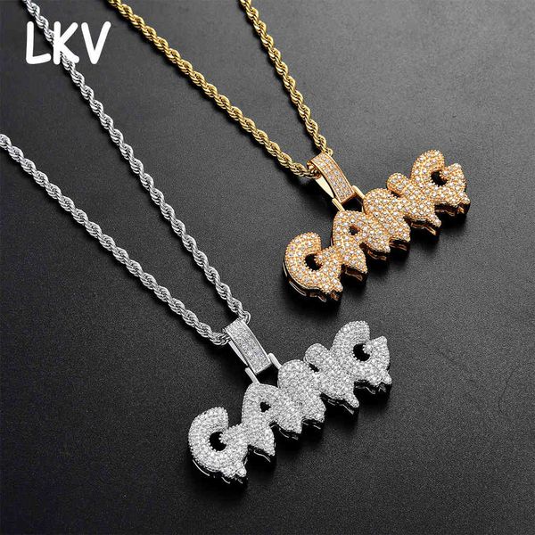 hip hop pendant gang letter mosaic with zircon hiphop trendy necklace accessories, Silver
hip hop pendant gang letter mosaic with zircon hiphop trendy necklace accessories, Silver