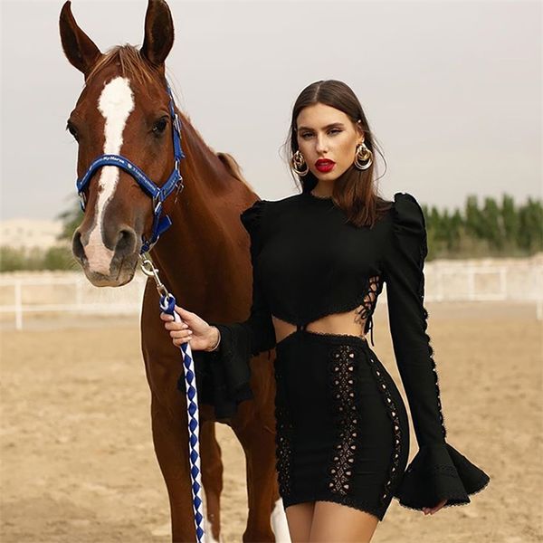 summer white lace long sleeve bandage dress for women hollow out mini celebrity evening club party dresses 210507, Black;gray
summer white lace long sleeve bandage dress for women hollow out mini celebrity evening club party dresses 210507, Black;gray
